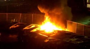 tesla en feu à seattle